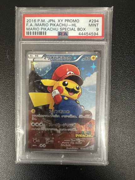 Pokemon TCG Mario Pikachu PSA 9